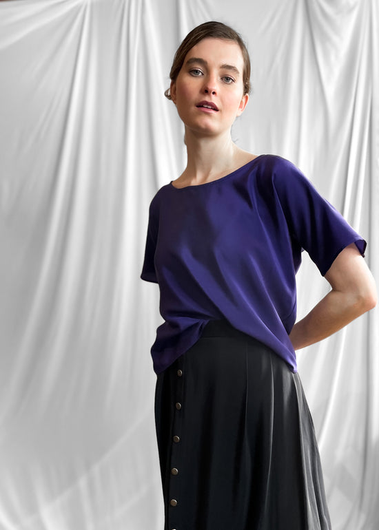 Image Title Silk Crepe De Chine Lazy Days Silk Tee